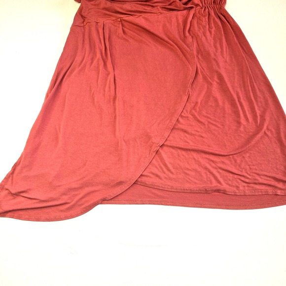 Garnet Hill Rusty‎ Orange Tank Faux Wrap Skirt Midi Sun Dress Size XL - Picture 6 of 12
